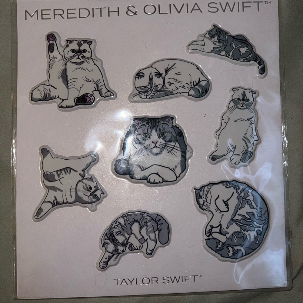 Taylor Swift Gray Cat Sticker Set